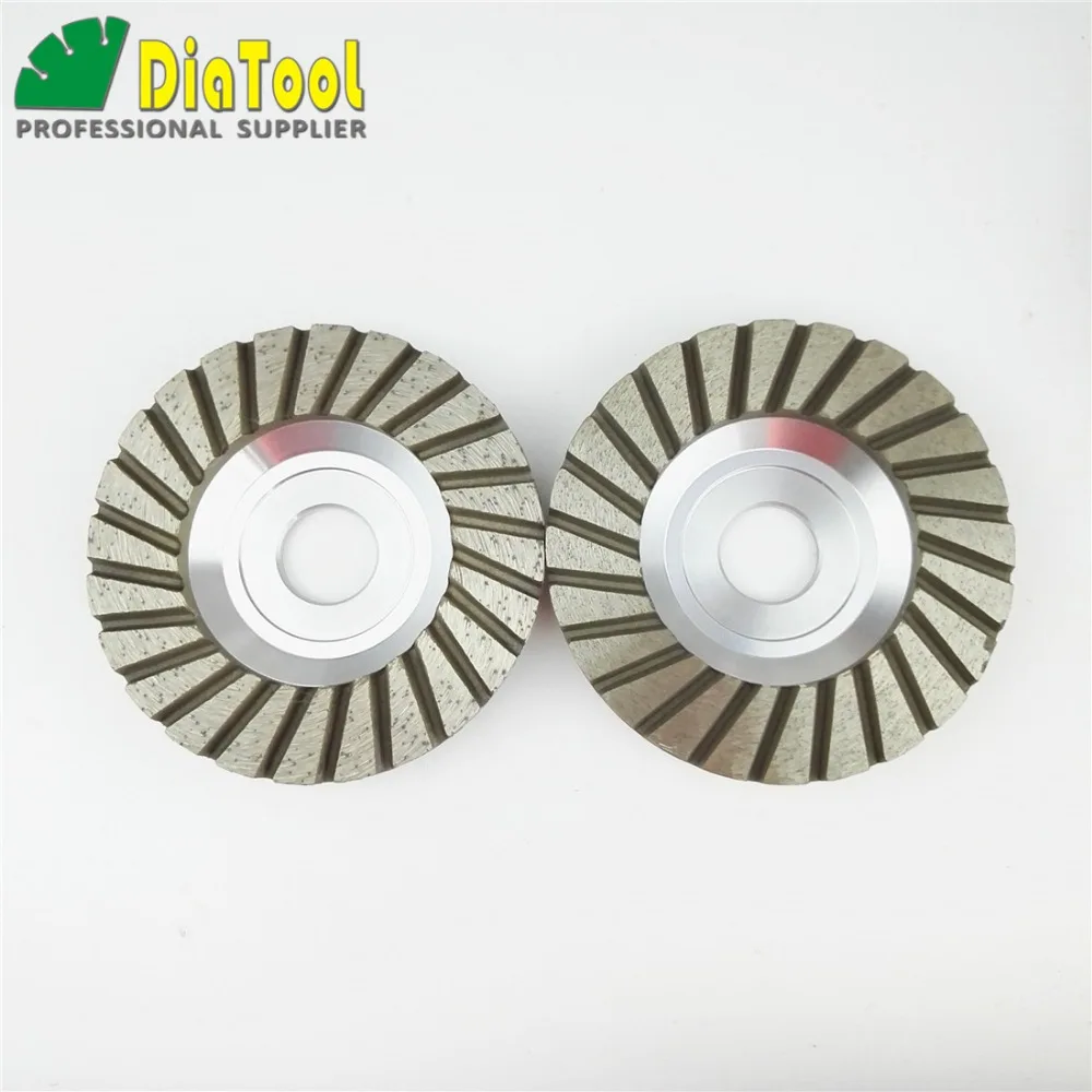 DIATOOL 2PK 4 дюймовые алмазные шлифовальные круги на алюминиевой основе -#30 +
