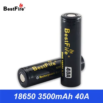 

Bestfire 18650 Battery 3.7V Li-ion Rechargeable Battery 40A 3500mAh High Drain Lithium Battery for Vape Mod Flashlight Tools