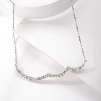 

Viennois Trendy Choker Necklace Geometric Cloud Chain Necklace For Women Cubic Zirconia Pendant Necklace Korean Style Necklace