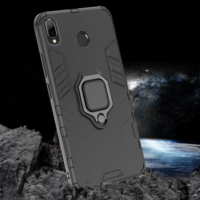 Kickstand Cases For Huawei P20 Lite Mate 20 Nova 3 Honor V10 10 8X Max Y9 2018 mate 9 p30 Pro Iron Armor With Finger Ring |