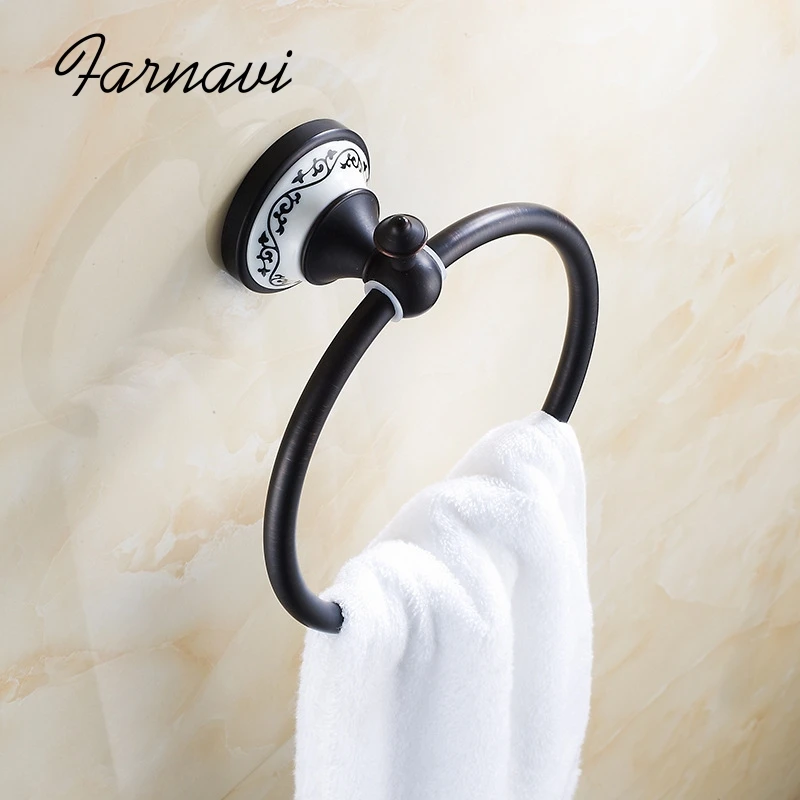 Bathroom Towel Ring Hanger Holder Wall Mounted European Style Brass