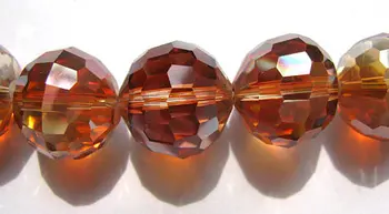 

5strands 12 14 16mm Crystal like gorgous high quality round ball Faceted champagne blue green purple red white mixed bead