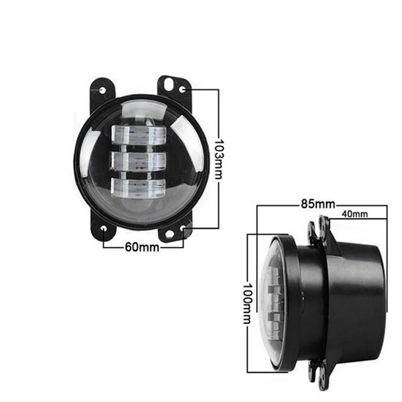WZJOO 7 inch Светодиодная лампа подходит для Jeep Wrangler 40 Вт светодиодный фары с 4''inch 30