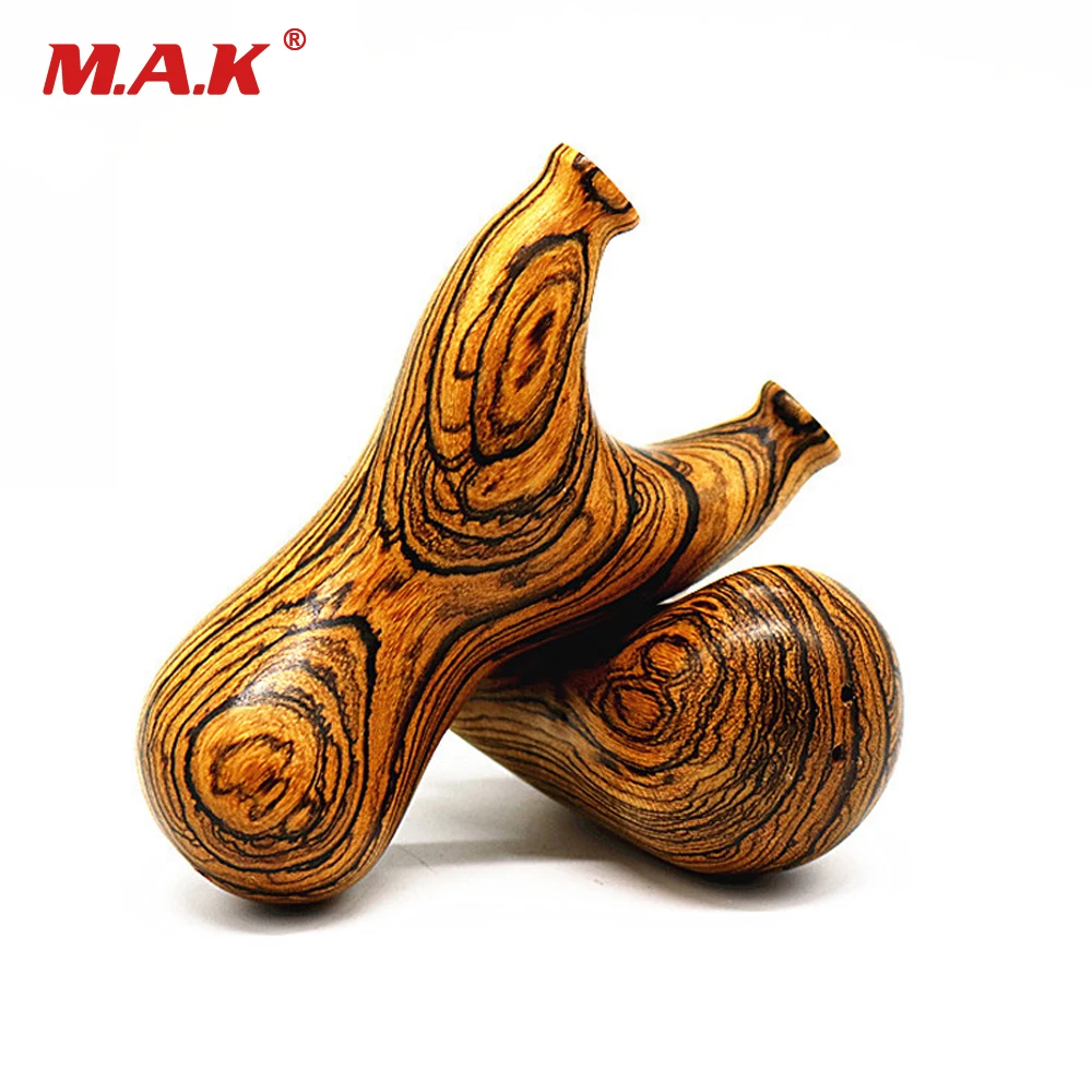 

Solid Tan Wooden Slingshot Original Wood Recurve Slingshot with Flat Rubber Band for Hunting and Shooting