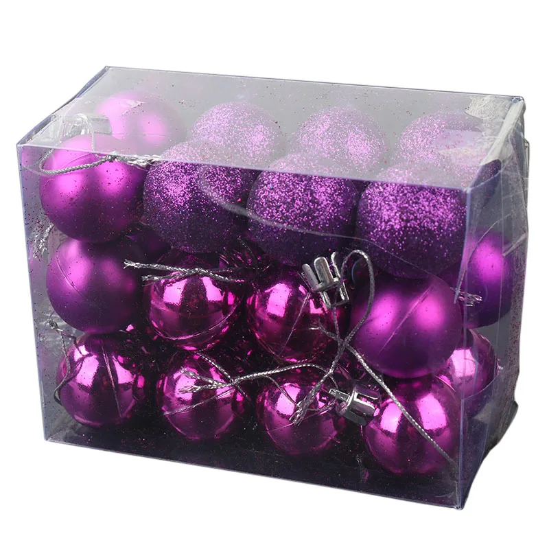 24 piezas decoraciones de bolas de árbol de Navidad para DIY fiesta de Navidad boda 3 CM bolas adornos colgantes para el hogar Navidad decoración 24 piezas decoraciones de bolas de árbol de Navidad para DIY fiesta de Navidad boda 3 CM bolas adornos colgantes para el hogar Navidad decoración