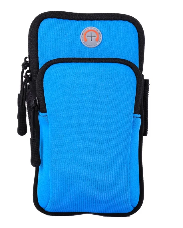 Портативная Спортивная Беговая повязка от 4 до 6 дюймов, универсальные водонепроницаемые мобильные телефоны, нарукавная повязка, телефонный держатель, чехол для рук - Цвет: blue