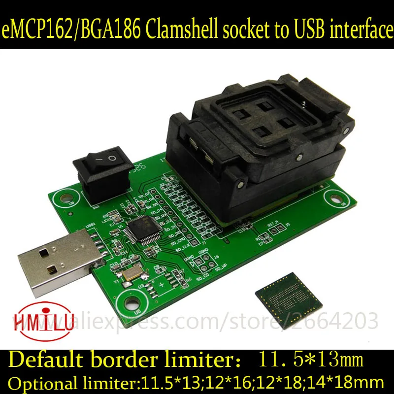 EMMC153 169 EMCP162 186 EMCP221 series chip socket