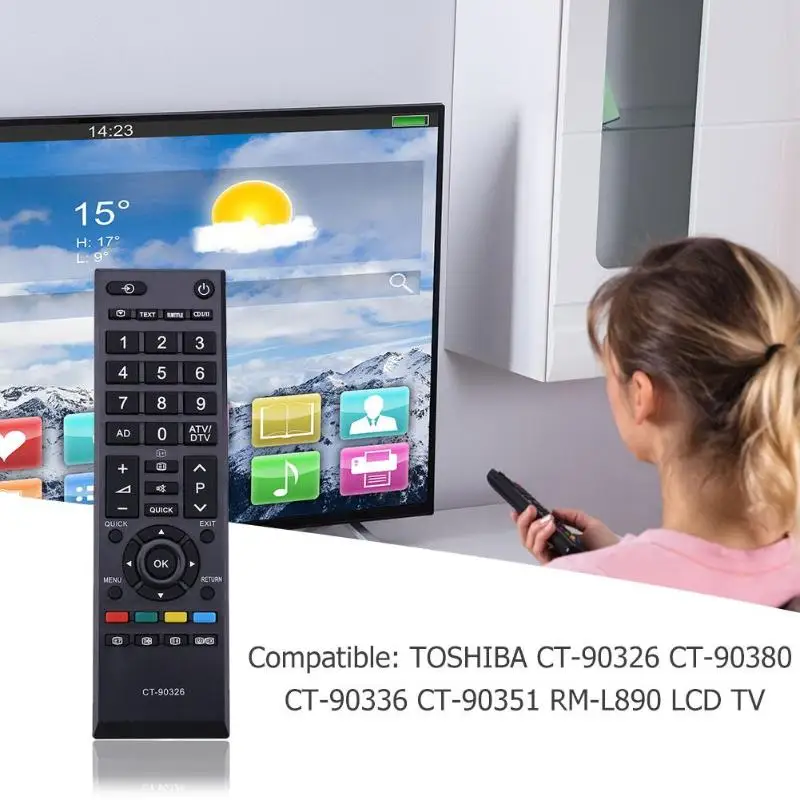 Универсальный ТВ дистанционного Управление для Toshiba CT-90326 CT-90380 CT-90336 CT-90351