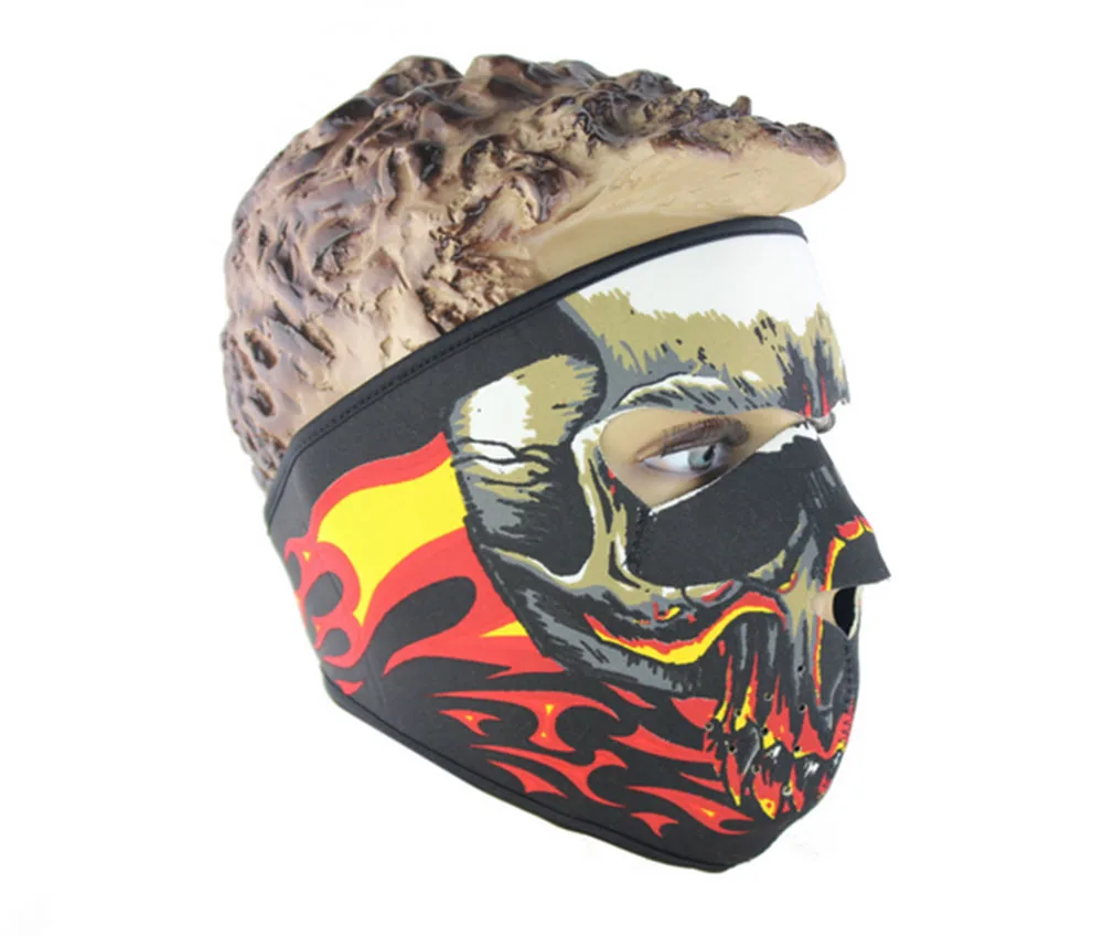 200 шт./партия, лыжная маска для езды на мотоцикле на открытом воздухе, CS, спортивная зимняя теплая Ветрозащитная маска с черепом