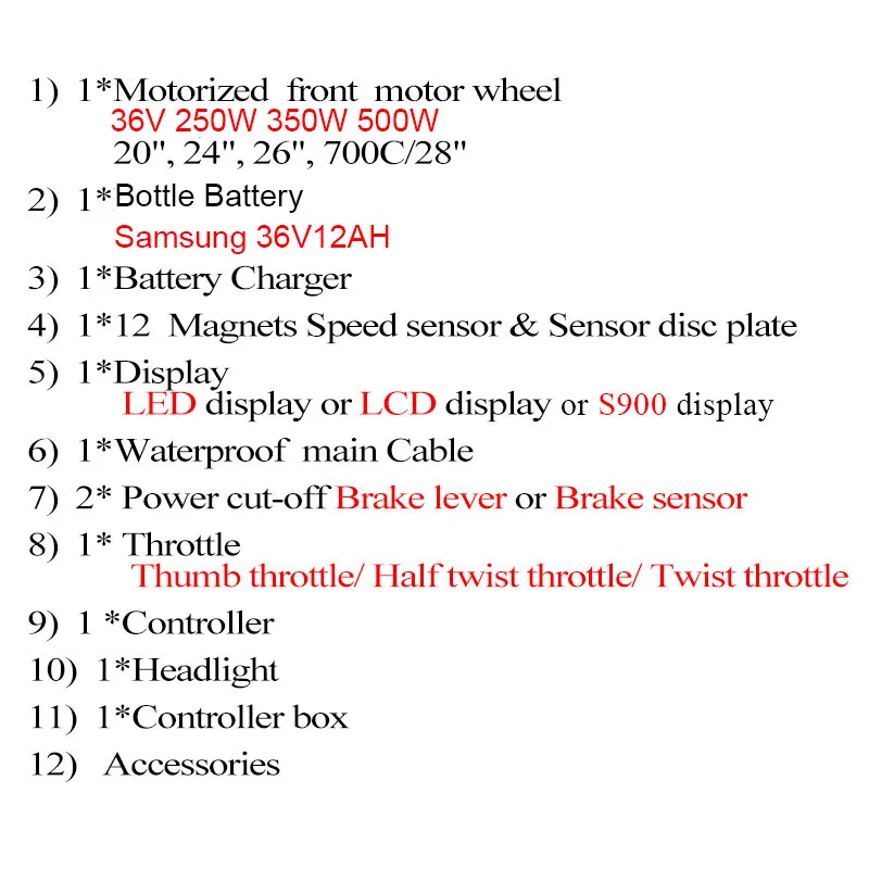 36V350W комплект для переоборудования электрического велосипеда 36V10AH/samsung 36V12AH батарея 20''24''26''700c Мотор колеса e велосипед комплект bicicleta электровелосипед