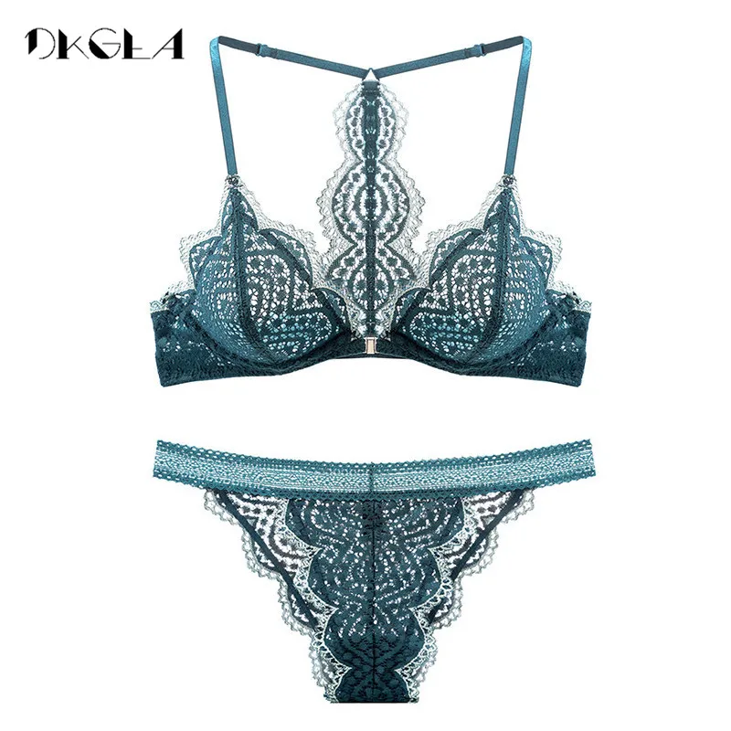  New Arrivals Front Closure Bra Transparent Embroidery Lace Underwear Women Ultrathin Sexy Lingerie 