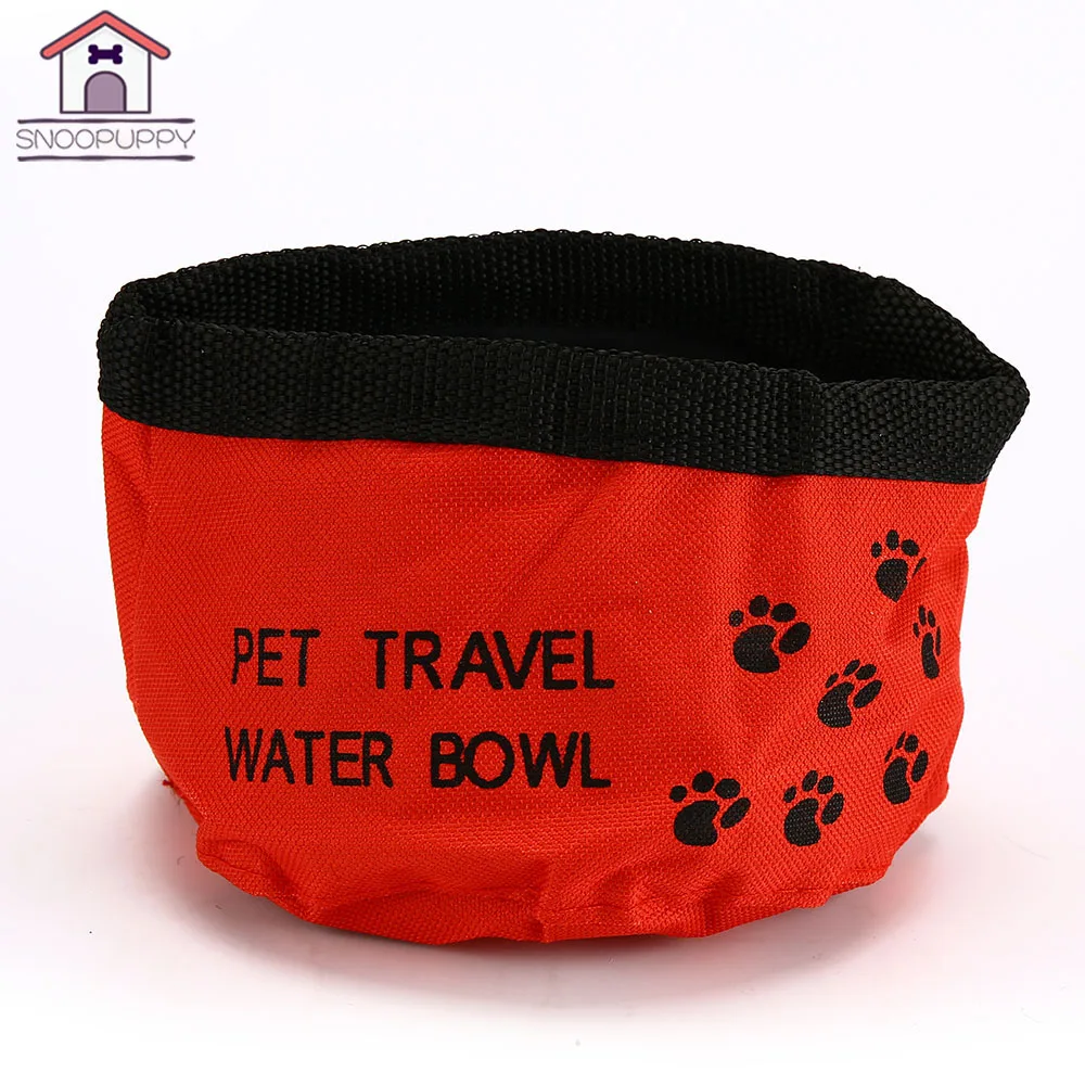 Dog Bowls Waterproof Oxford Travel Bowl For Dog Cat Pet Feeding