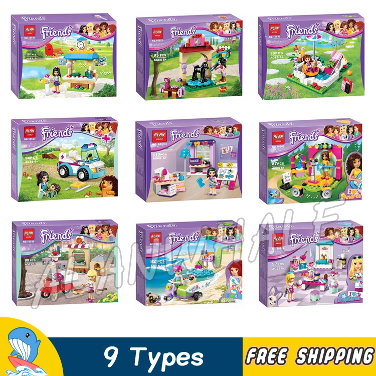 

9types Friends Series Animals Stephanie Mia Olivia Andrea Figure Building Blocks Girls Toys Gifts Set Compatible With LegoING
