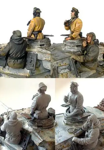 

1/35 Resin Figure German Tankmen 2pcs (no include tank) Model Kits