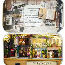 В счастливом уголке 3D деревянная коробка ручной работы для театра кукольный домик миниатюрная коробка милый мини кукольный дом сборные наборы подарочные игрушки