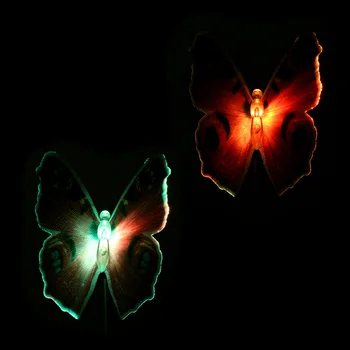 

Lawn Landscape 2Pcs Color Changing Solar Powered Garden Pathway Decoration LED Butterfly Lamp Spike Light Sense