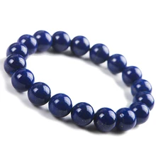 11,5 мм натуральный Синий Лазурит, драгоценный камень круглый бисер браслет стрейч бусины для женщин Femme Кристалл день рождения GiftAAAAA