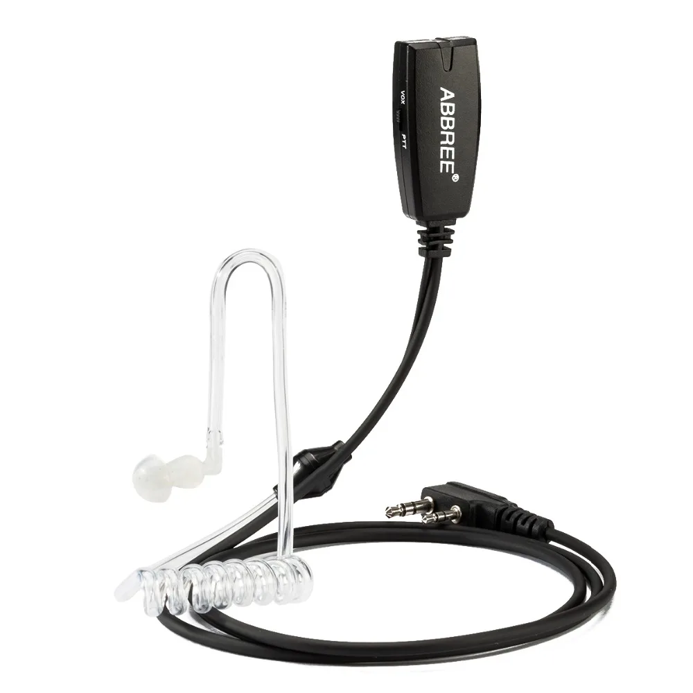 Abbree VOX 2 Pin Air Acoustic Tube наушник гарнитура для Kenwood Baofeng UV 5R 82 TYT Wouxun Walkie Talkie|Запчасти и
