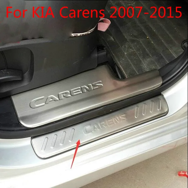 Для KIA Carens 2007- нержавеющая сталь порога Накладка автомобильные аксессуары автостайлинг