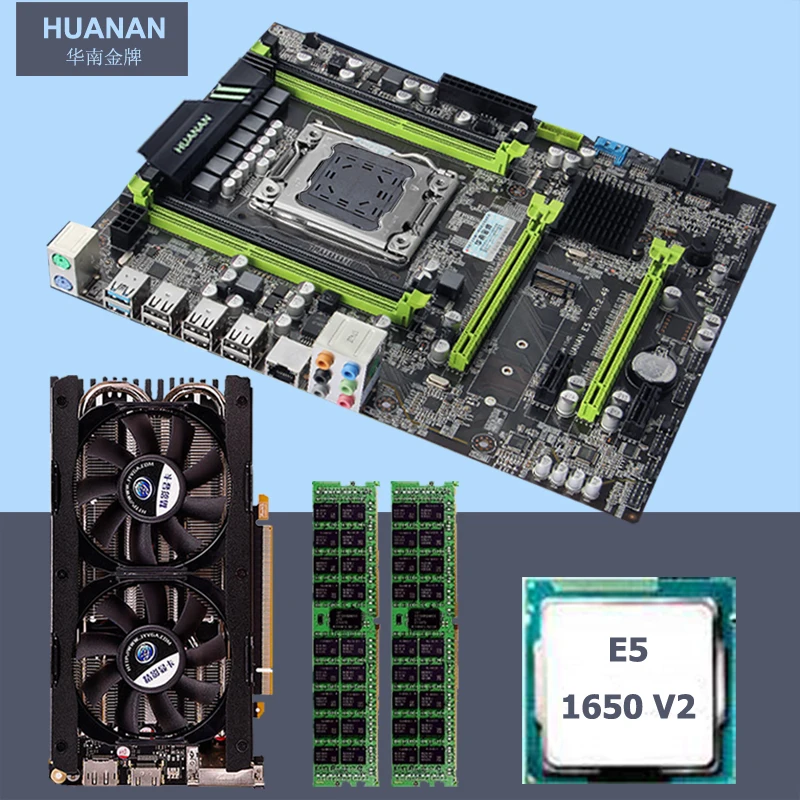 Фирменная материнская плата HUANAN ZHI X79 со слотом M.2, процессор Intel Xeon E5 1650 V2 3,5 ГГц ОЗУ 16 Гб (2*8 ГБ) 1600 RECC GPU GTX760 4G видеокарта Фирменная материнская плата HUANAN ZHI X79 со слотом M.2, процессор Intel Xeon E5 1650 V2 3,5 ГГц ОЗУ 16 Гб (2*8 ГБ) 1600 RECC GPU GTX760 4G видеокарта
