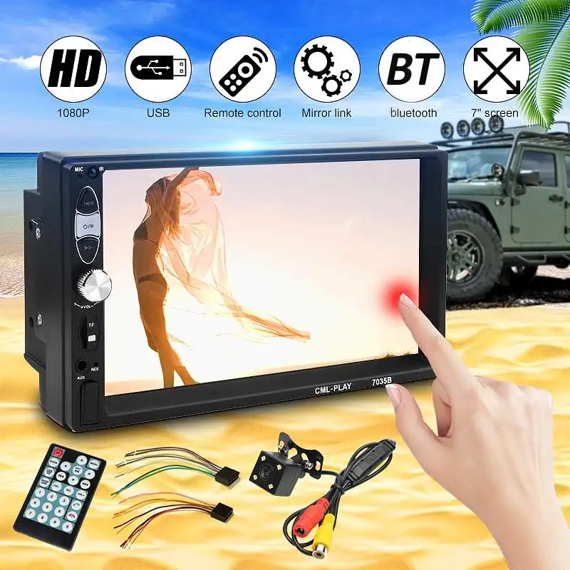 

Universal Car Multimedia Player Autoradio 2din Stereo 7" HD touch Screen FM Video MP5 Player Auto Radio Backup Camera 7035B