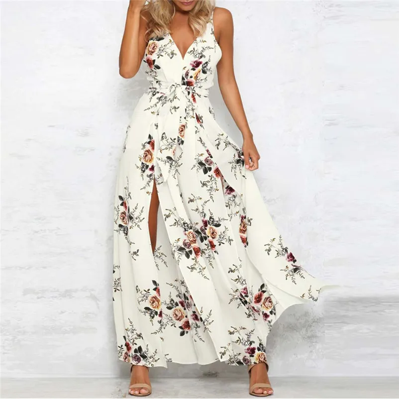 NEW Fashion summer jumpsuit woman 2018 Sleeveless Floral Print Jumpsuit Summer Loose Playsuit Rompers pantaloni siamesi J28#N (15)