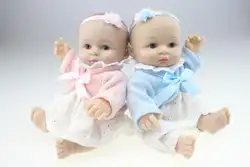 25 см всего тела силиконовые куклы для новорожденных и малышей игрушка новорожденных подарок на день рождения сном игровой дом Ванна Душ