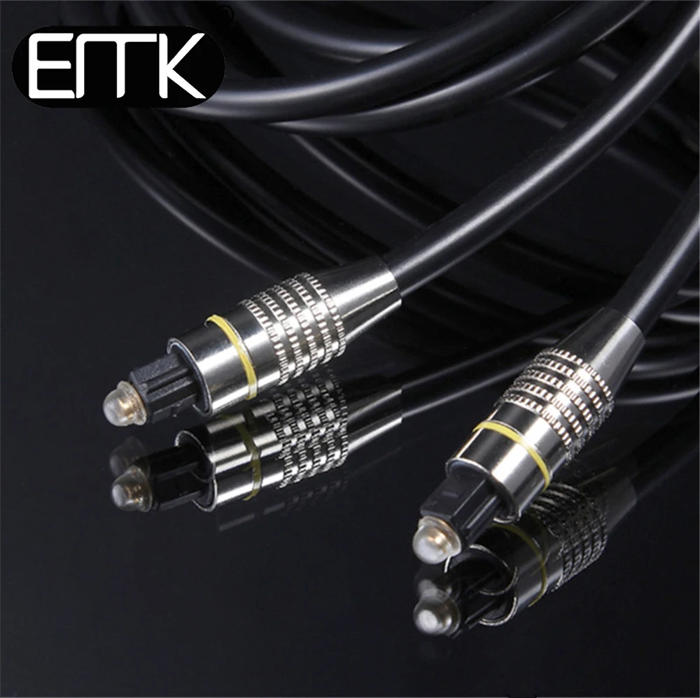 

EMK Optical Audio Cable Digital Toslink SPDIF Audio Fiber Cable 1m 2m 3m 5m 10m 15m OD6.0mm TV xbox speaker DVD soundbar