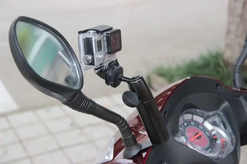 Мотоцикл скутер зеркало заднего вида крепление для Gopro Hero 7 6 5 4 SJCAM eken SONY Xiaomi Yi 4 K Аксессуары для экшн-камеры крепление