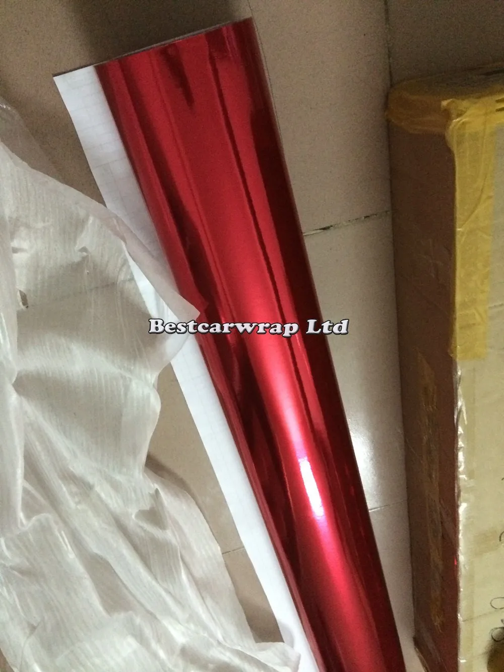 Red_stretch chrome glossy mirror vinyl wrap film gold blue red green purple orange (7)