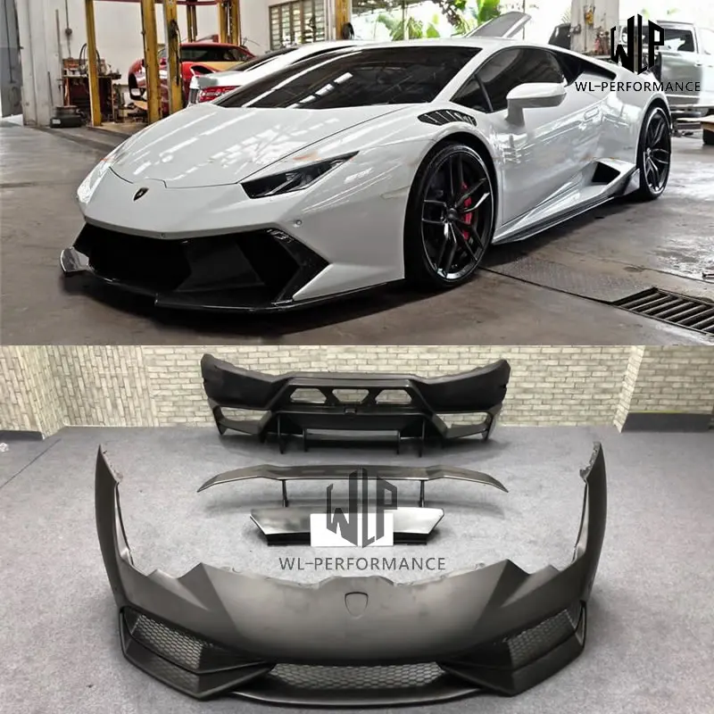 

LP580 LP610 FRP / Carbon fiber Front bumper Rear bumper Rear spoiler For Lamborghini LP580 LP610 Vorsteiner Style Car styling