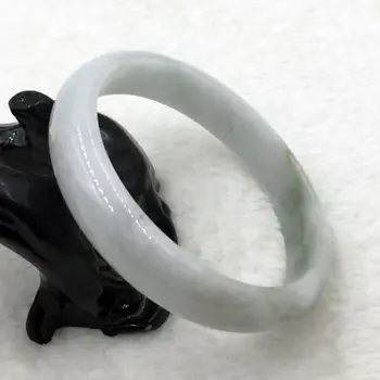 

free shipping 02069 Certified Grade A Natural Green Green Jadeite Bangle Bracelet