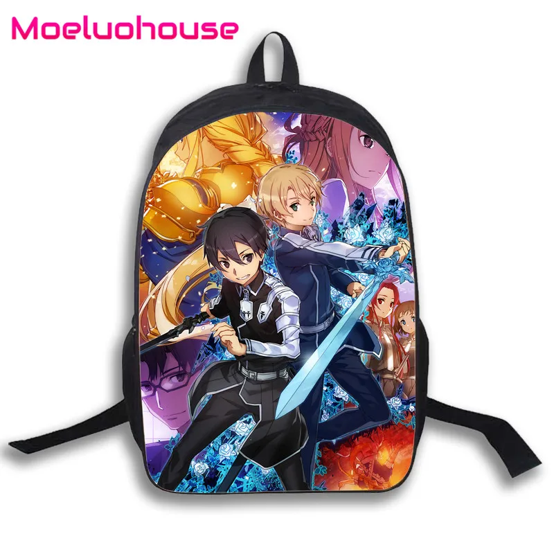 

Anime Men Women Unisex Sword Art Online 16" Laptop Travel Book Student School Bag Backpack Knapsack Bagpack