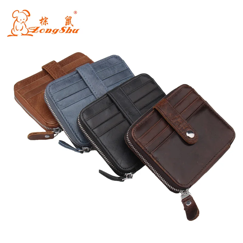 

Vintage Genuine Leather Business multi Card Holder Women And Men Travel Hasp Wallet For Credit Cards Holder (customize available