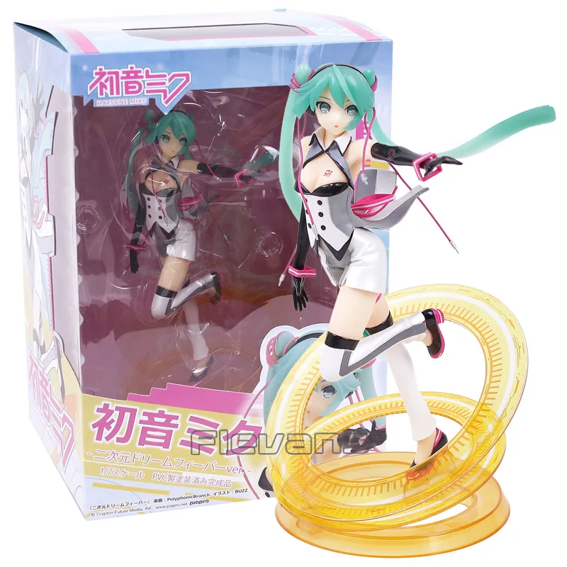 Аниме Вокалоид Hatsune Miku Nijigen Dream Fever Ver. 1/7 масштаб полная фигурка Коллекционная модель игрушки - Цвет: boxed