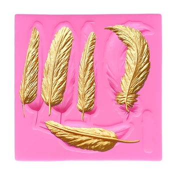 

Food Grade Bird Feather Silicon Molds Jelly Pudding Silicone Cake Decorating Molds Silicone Lace Mat Stencils For Cakes 3D A1063