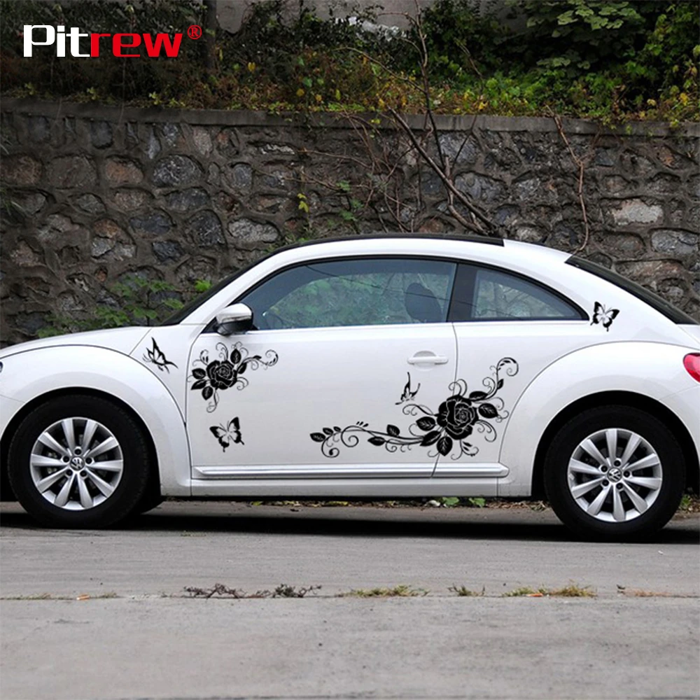 1ペア新しいスタイルカスタム花蝶車ウエストネイルデカールステッカーデカール全身カースタイリング自動車オートバイバイク装飾 Car Stickers Aliexpress