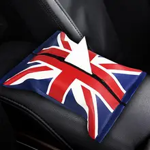 Автомобильный тканевый ящик из искусственной кожи, автомобильный держатель для салфеток, держатель салфетки, коробка для автомобильных сидений, автомобильные аксессуары для BMW Mini