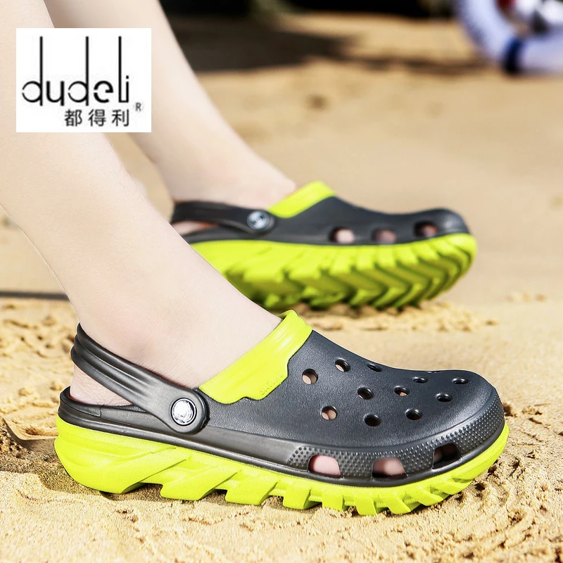 

DUDELI Clogs Mens Sandals Outdoor Summer Men Shoes High Quality Beach Sandals Mens Shoes Large Sizes 38-46