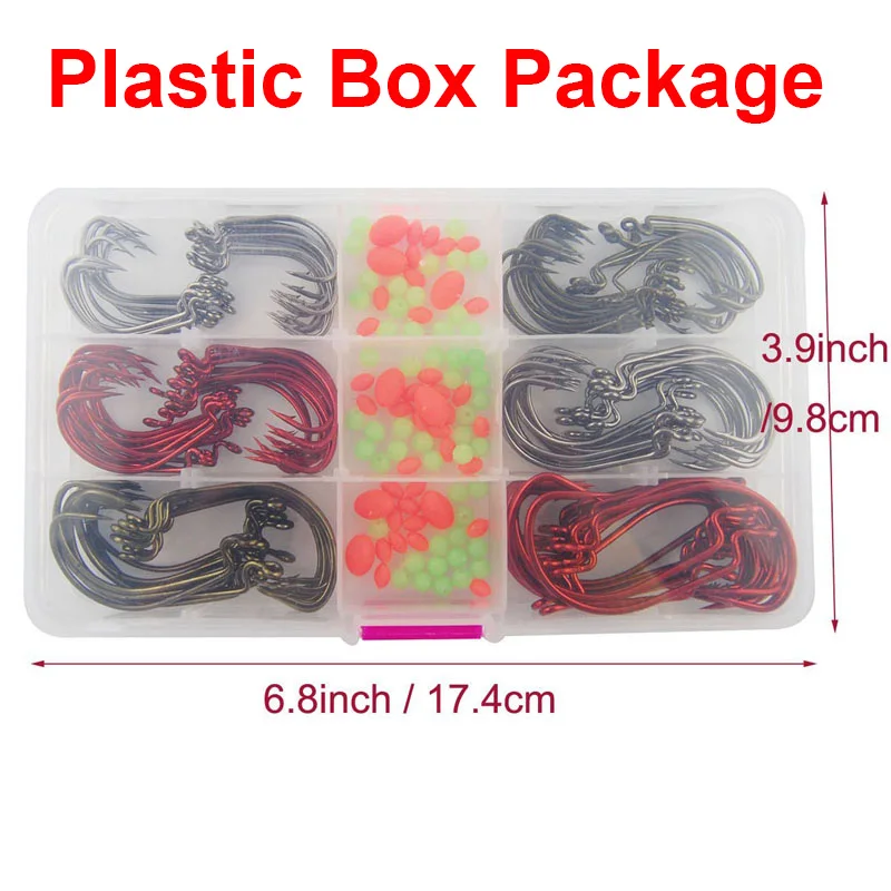 Hyaena-High-Carbon-Steel-Fishing-Hooks-Offset-150pcs-Jig-Worm-X-Strong-Artificial-Bait-Jigging-Fishhook