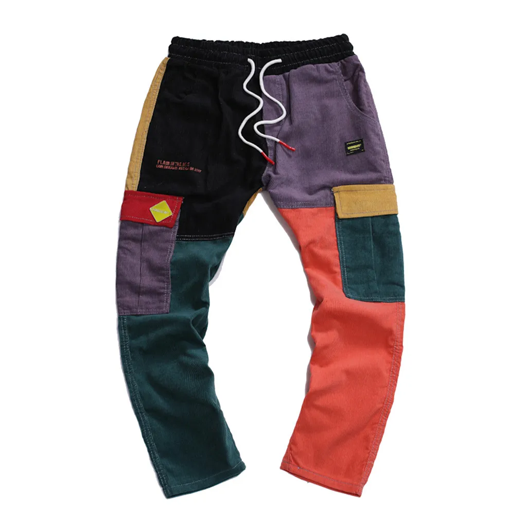 

MUQGEW Streetwear Cargo Pants Casual Joggers Black Fashion Men's Sport Jogging Pocket Hip-Hop Zipper Sport Casual Jeans Pant#G4
