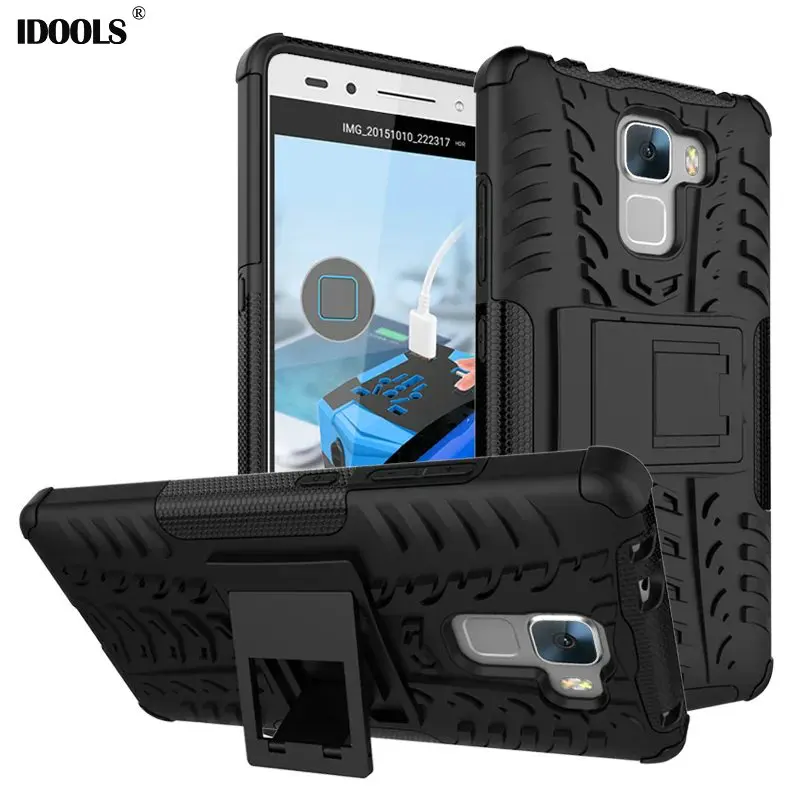 

For Huawei Honor 7 Cases Cover Hybrid Dual Heavy Duty Hard tpu+PC Mobile Phone Bags Case For Huawei Honor 7 Cover Coque IDOOLS
