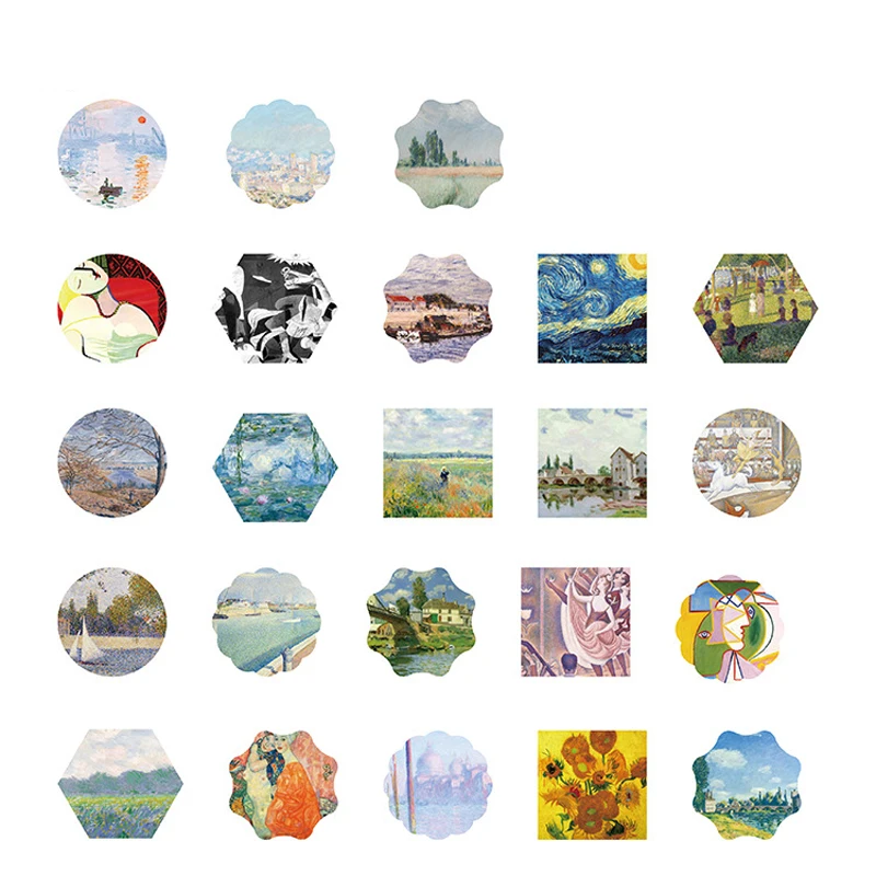 46pcs/lot Art Gallery Decorative Adhesive Stickers School Stationery Papeleria Craft DIY Scrapbooking Sticker Gifts|Канцелярские