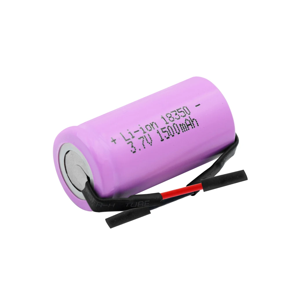 18350 литий-ионная аккумуляторная батарея 1500mah 3,7 V High Drain 10A для электронных сигарет 18350 Vape литиевые батареи с проводами