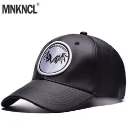 MNKNCL высокое качество унисекс кожа Открытый Бейсбол Кепки Вышивка Snapback моды Спортивные шапки для Для мужчин и Для женщин Кепки s