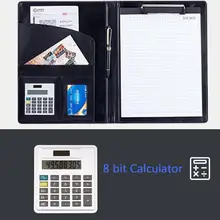 Многофункциональный короткий чехол папка с отделениями блокнот для заметок блокнот с калькулятор планировщик документов Органайзер офис