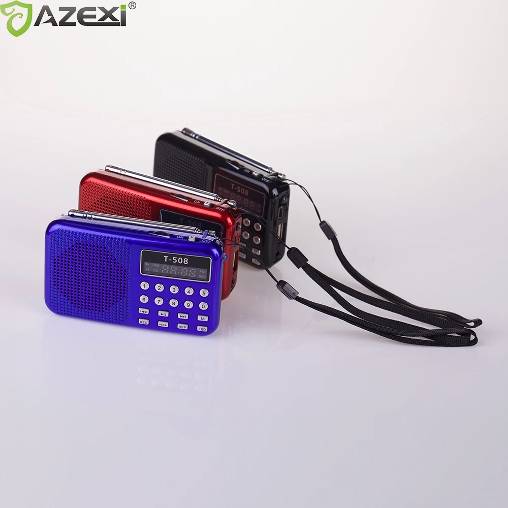 

T-508 digital radio Mini Speaker portable Radio FM Receiver rechargeable battery support SD/TFcard music player