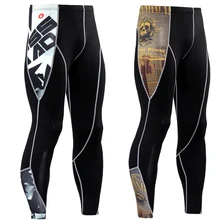 Компрессионные штаны, мужские колготки, для тренажерного зала, для фитнеса, обтягивающие леггинсы, для спортзала, для пробежек, брюки, 3D принт, волк, Череп, мужские брюки, колготки