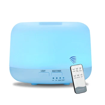 

300ML Aromatherapy Essential Oil Diffuser Aroma Air Humidifier With Remote Control Wood Grain 7 Color LED Lights For Home Office