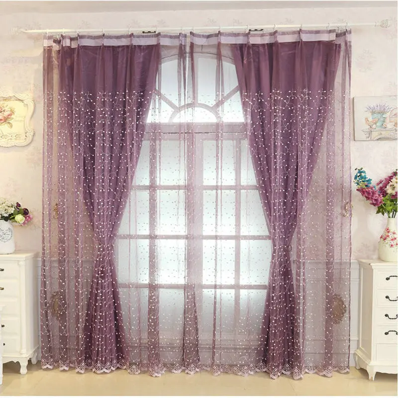 Дизайнерские шторы для окон однотонные Роскошные кружевные занавески из тюля с